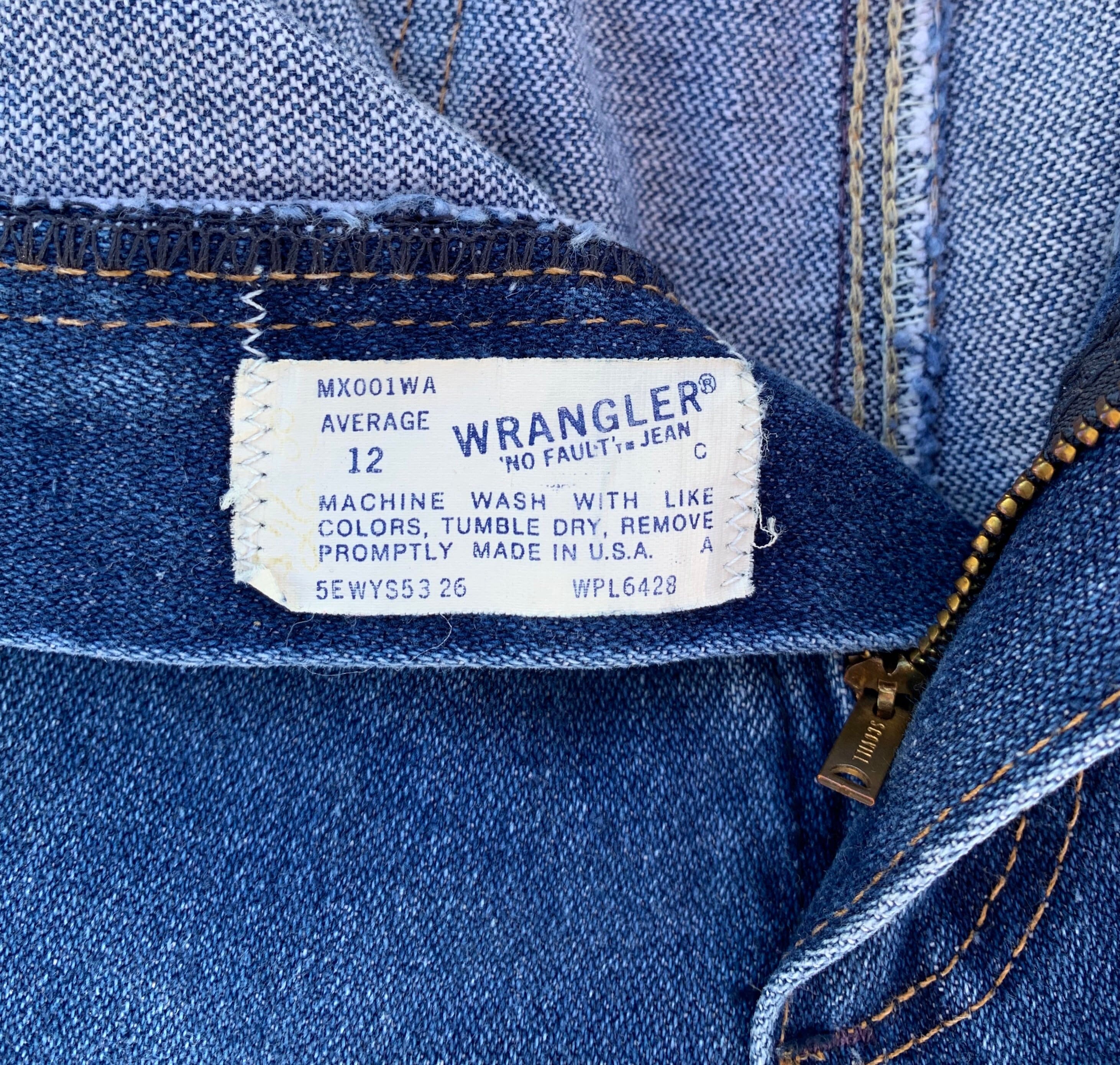 Vintage 1970s Ladies No Fault Wrangler Jeans /70s Wranglers/ All Cotton ...