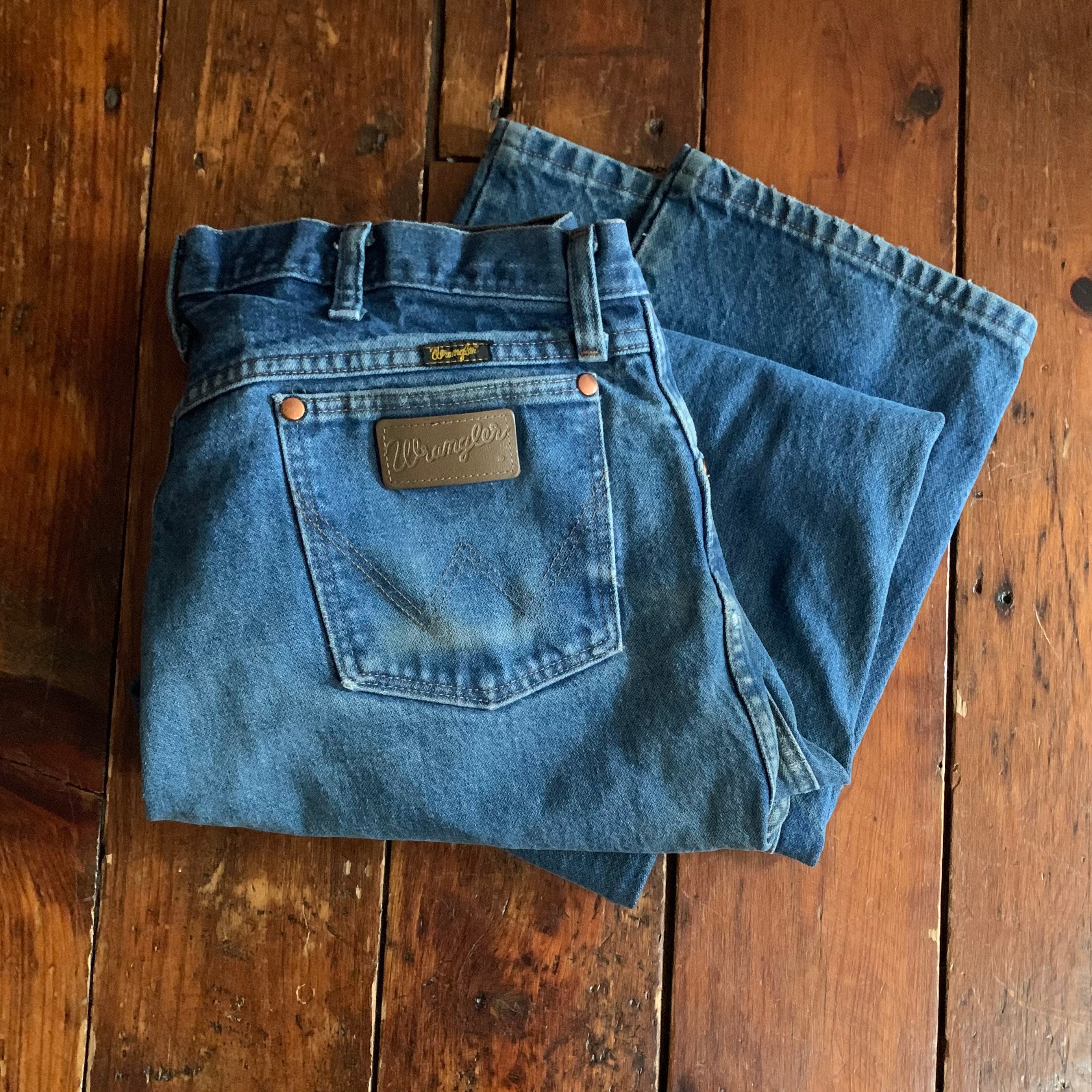 Vintage Wrangler Jeans, 36x34, Style 13MWZ/ All-cotton Denim Vintage Wrangler Jeans, 36x34, Style 13MWZ/ All-cotton Denim