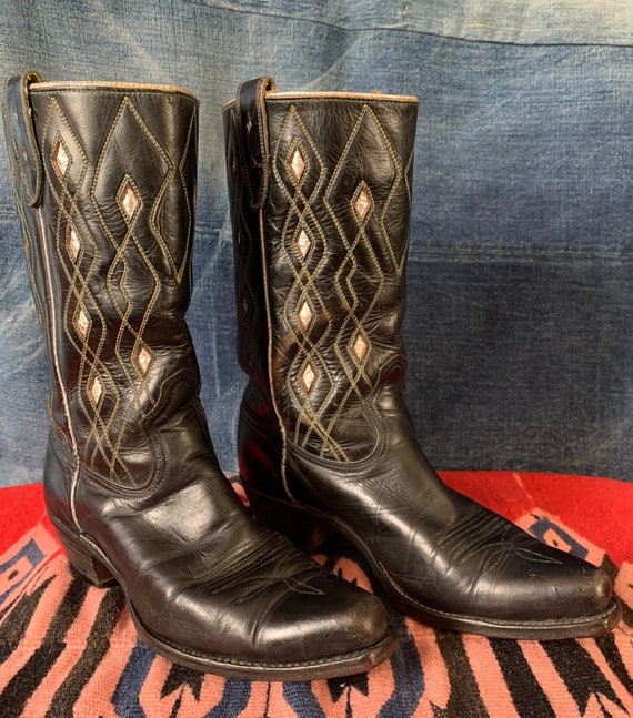 50s 60s Acme Cowboy Western Boots Comb Last Mens 6