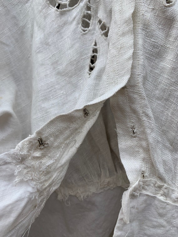 Vintage Late 1800’s French Linen Victorian Blouse… - image 5