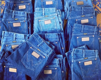Vintage Wrangler 13MWZ Jeans: All-Cotton Denim, 36x34