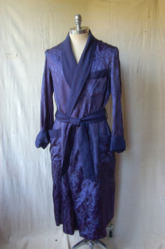 50's Satin Brocade Robe