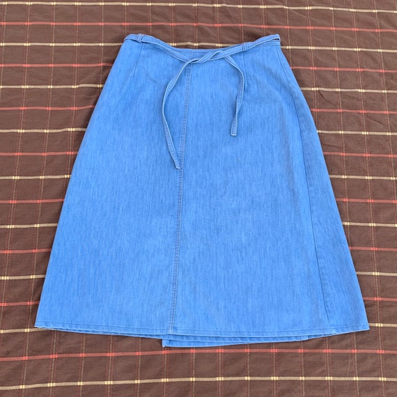 Vintage 1970’s All-Cotton Denim ‘SP 2’ Wrap Skirt