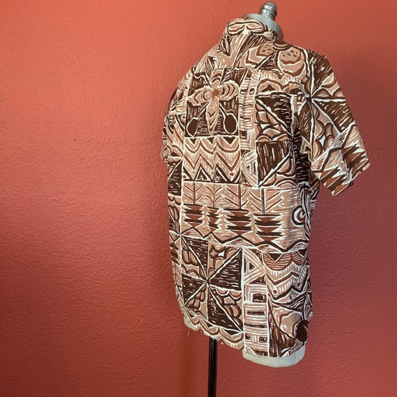 Vintage 1950s/60s Andrade Hawaiian Tiki Shirt M L… - image 6