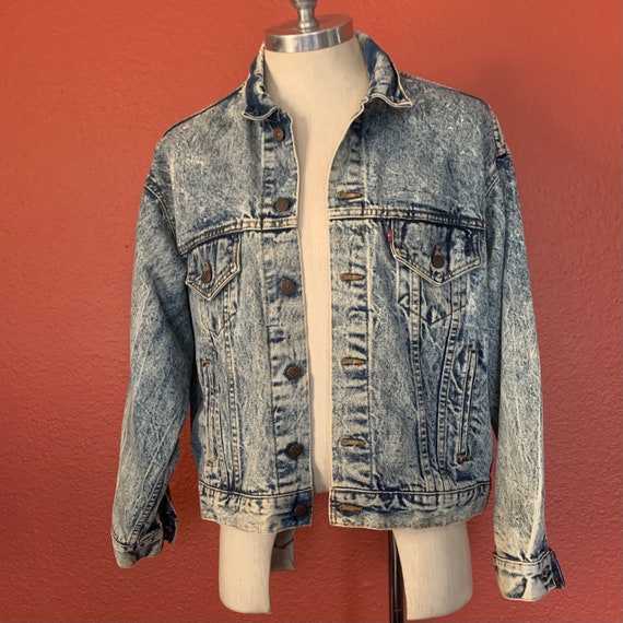 Giacca Jean in denim vintage anni '80 Stone-Washed Levi | Etsy Italia