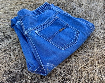 Vintage 70er Jahre Wrangler Maverick Jeans: High Waist Baumwoll-Denim, Made in USA