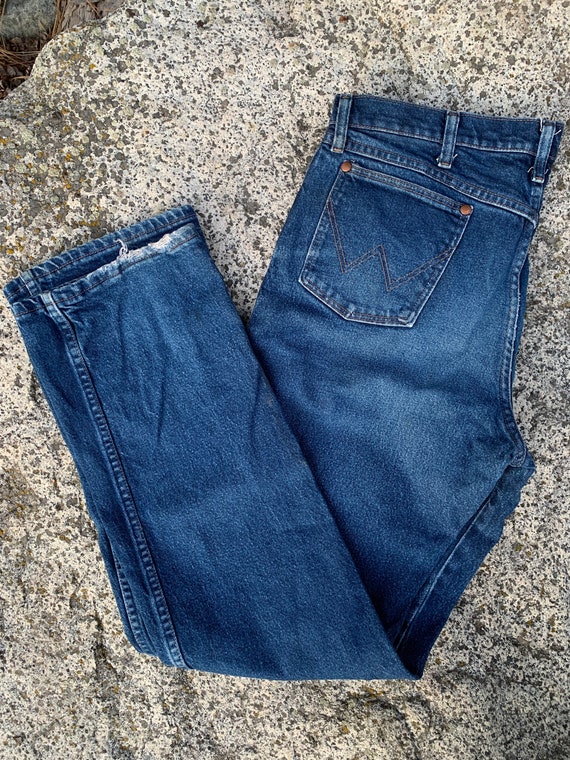 Vintage Wrangler Denim Jeans 35X32 Made In Mexico… - image 3
