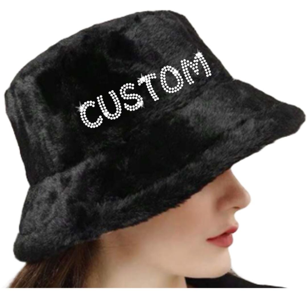 CUSTOM Bling Rhinestone Bucket Hat, Y2k Personalized Bucket  display picture 2