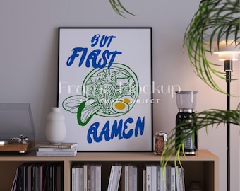 DIN A Black Frame Photoshop Mockup, Leaning Frame PSD Template (Digital Download)