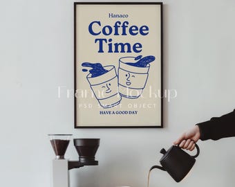 Coffee Corner Frame Mockup, Modern Black Frame, Minimalist Scene (PSD)