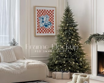 Christmas Frame Mockup, DIN A Poster, PSD File (Digital Download)