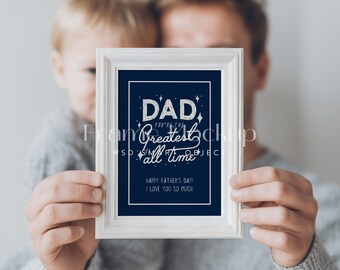 Father Son Frame Mockup, Dad Art Print, PSD Poster Mockup (Digital Download)