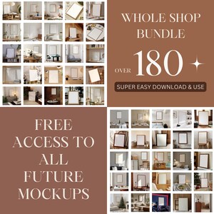 Whole Store Mockup Bundle, Mega 160 Frame Portrait Mockup Pack, PSD File Collection Bundle for Photoshop, Wall Art Mockup Bundle