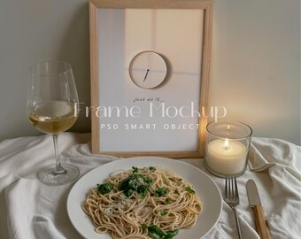 DIN A Frame Mockup, Dining Room Scene, PSD Template (Digital Download)