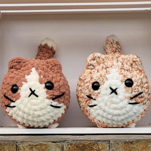 Customizable Crochet Tuxedo Loaf Cat Amigurumi Plushie Stuffed Animal