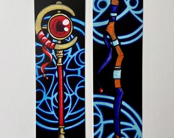 Frieren Elf Mage Staff Bookmark Anime Gift for Book lovers 2x6 Glossy