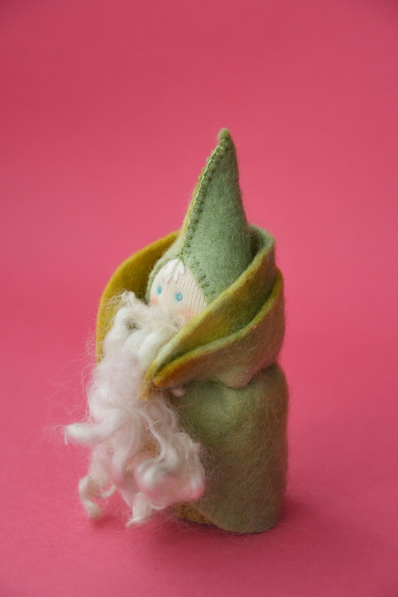Bearded Wizard Doll Handmade Natural Wool Felt Toy Waldorf Etsy