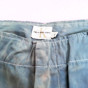 CALVIN KLEIN JEANS, ck, funky faded blue jeans, high waisted jeans, straight leg jeans, size 8