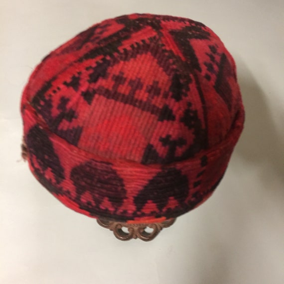 TRIBAL KHAZAR SILK Hat, Silk Embroidery on Cotton… - image 6