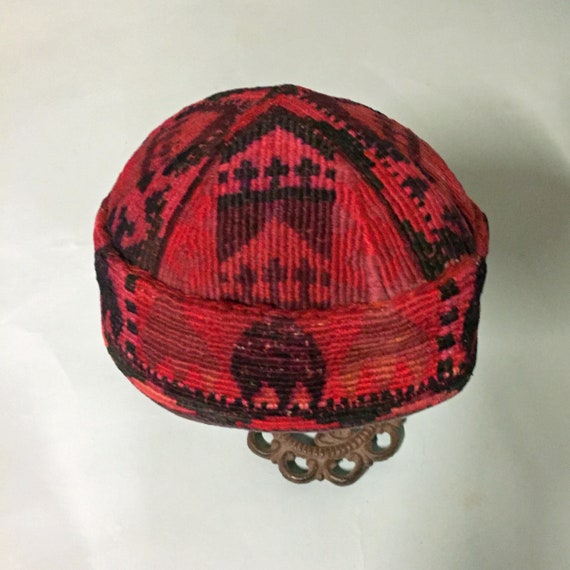 TRIBAL KHAZAR SILK Hat, Silk Embroidery on Cotton… - image 5