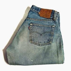 SELVEDGE LEVI’S 501 JEANS, Vintage 1968-70, 32X32, Straight Leg, Red Tab, Button Front, White Selvedge Seams