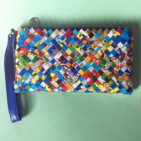 PAPERMOSAIC VEGAN CLUTCH, Multicolor Wristlet, Large Wallet  display picture 2