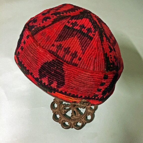 TRIBAL KHAZAR SILK Hat, Silk Embroidery on Cotton… - image 7