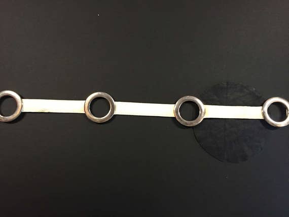 sale -60s MOD BELT by AVIGNON, white leather with… - image 4