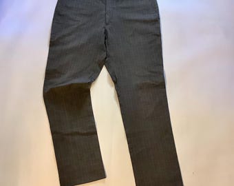 Pantaloni Ben Sherman, pantaloni comodi in cotone, pantaloni chino a quadri, grigio medio, nero e giallo, pantaloni dalla vestibilità perfetta, pantaloni da uomo, pantaloni