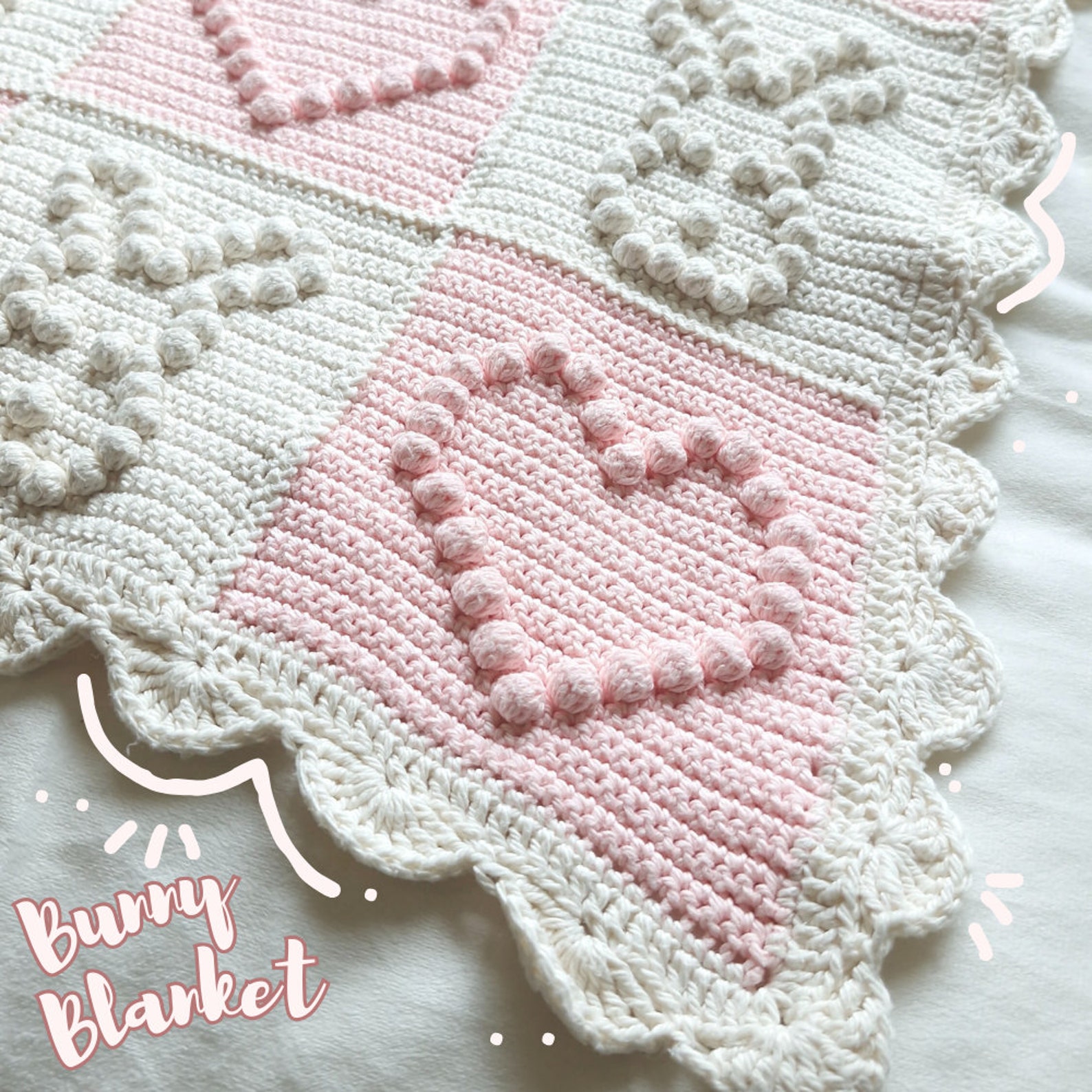 BUNNY BLANKET | Baby Blanket Crochet Pattern | Blanket | Digital PDF ...