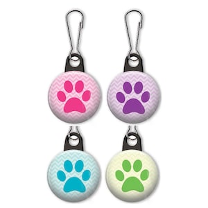 Pawprint zipper pull. Pawprint charm. Paw print zipper pull charm. Dog zipper pull.  Cat zipper pull. Customized zipper pulls available.