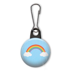 Rainbow zipper pull.  Rainbow charm.  Zipper pull for your wallet, purse, backpack, jacket, or planner.  Custom zipper pulls available.