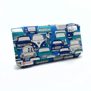 Cartera con bonitos animales conduciendo coches. Cartera de mujer. Tarjeteros para mujer. Cartera con cremallera. Cartera de tela. Cartera vegana.
