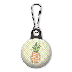 Pineapple zipper pull.   Pineapple charm.  Pineapple zipper charm.  Backpack zipper pull.  Custom zipper pulls available.