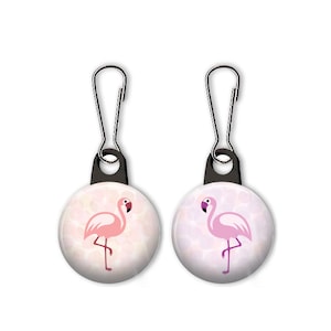 Flamingo zipper pull. Flamingo charm. Flamingo zipper charm.  Zipper pulls for purses or wallets. Custom zipper pulls available.
