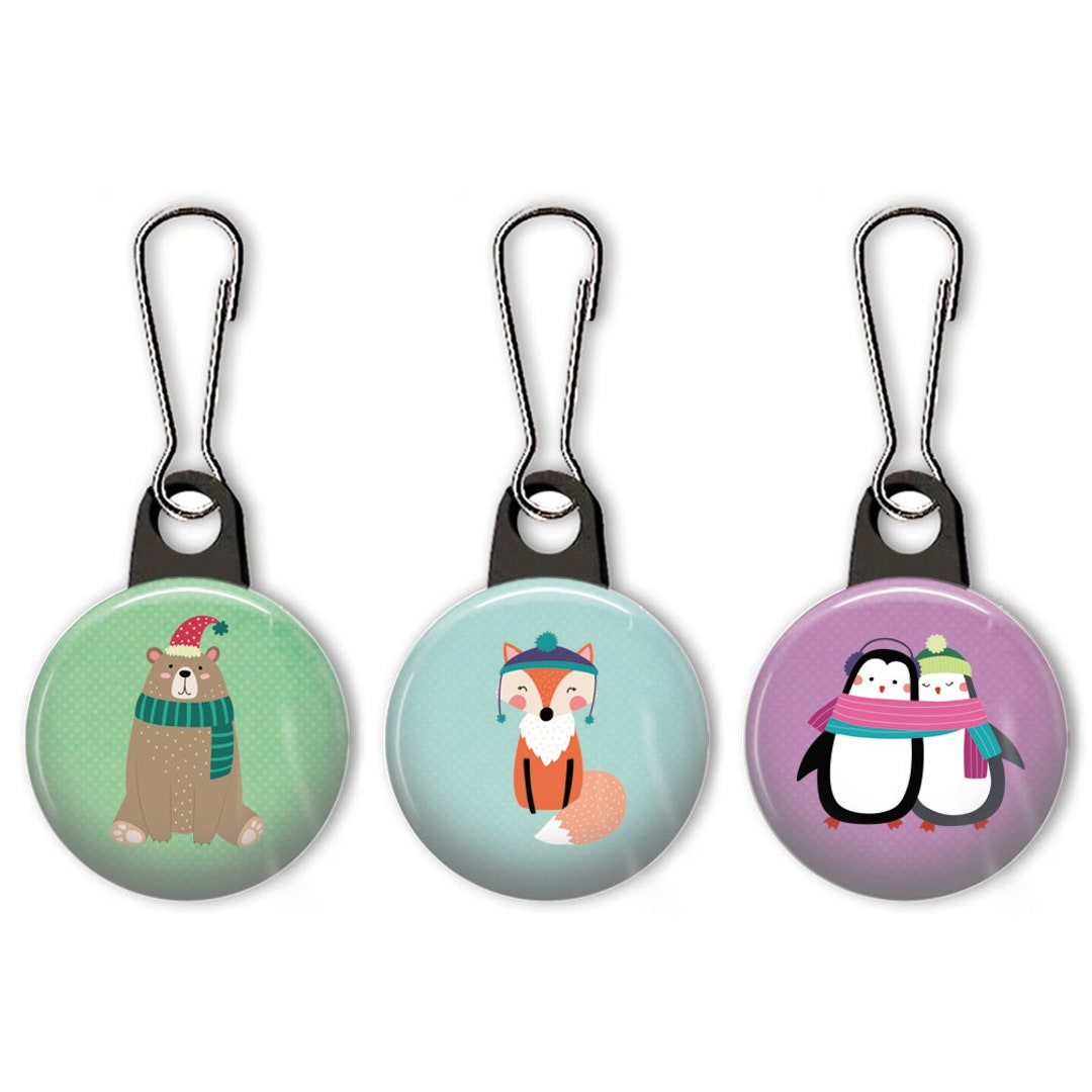 Christmas Zipper Pull. Bear Zipper Pull. Fox Charm. Penguin Charm