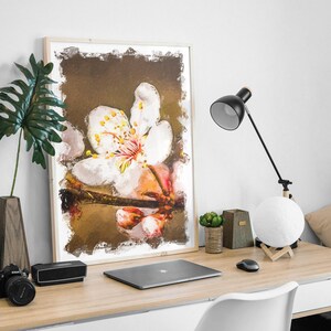 Cherry Blossom Watercolor Print: Japanese Sakura Art (Digital Download)