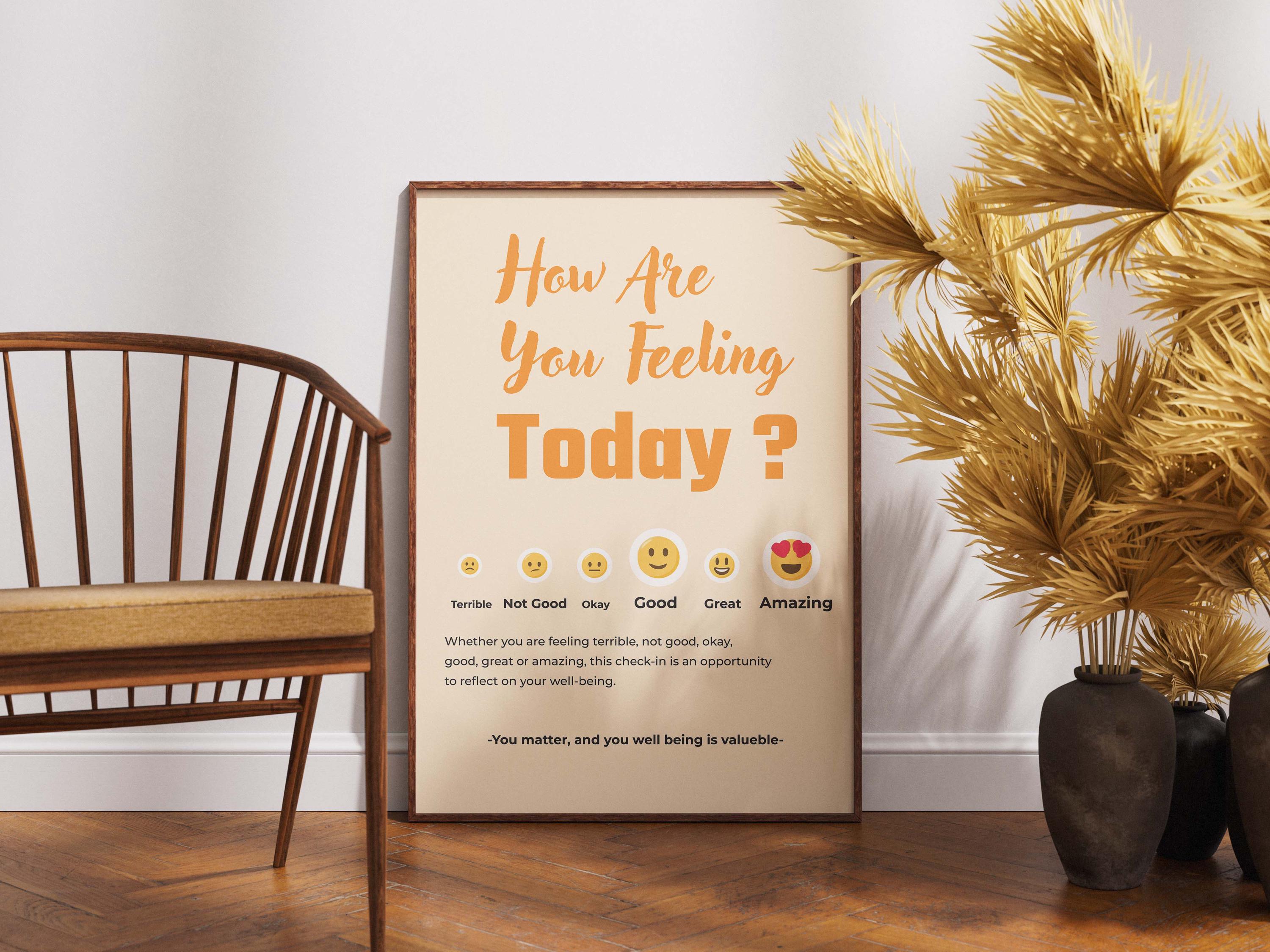 Emotion Check-in Chart Poster | SEL Counselor Office Decor (digital ...