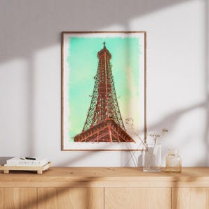 Eiffel Tower Watercolor Art Print: Paris Travel Poster (Digital Download)