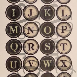 Lorna Antique Brass Initial Typewriter Key Style Necklace Monogram Necklace image 4