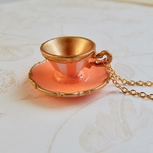 Alice in Wonderland Tea Cup Necklace Miniature tea cup necklace original Alice in Wonderland Teacup Necklace image 4