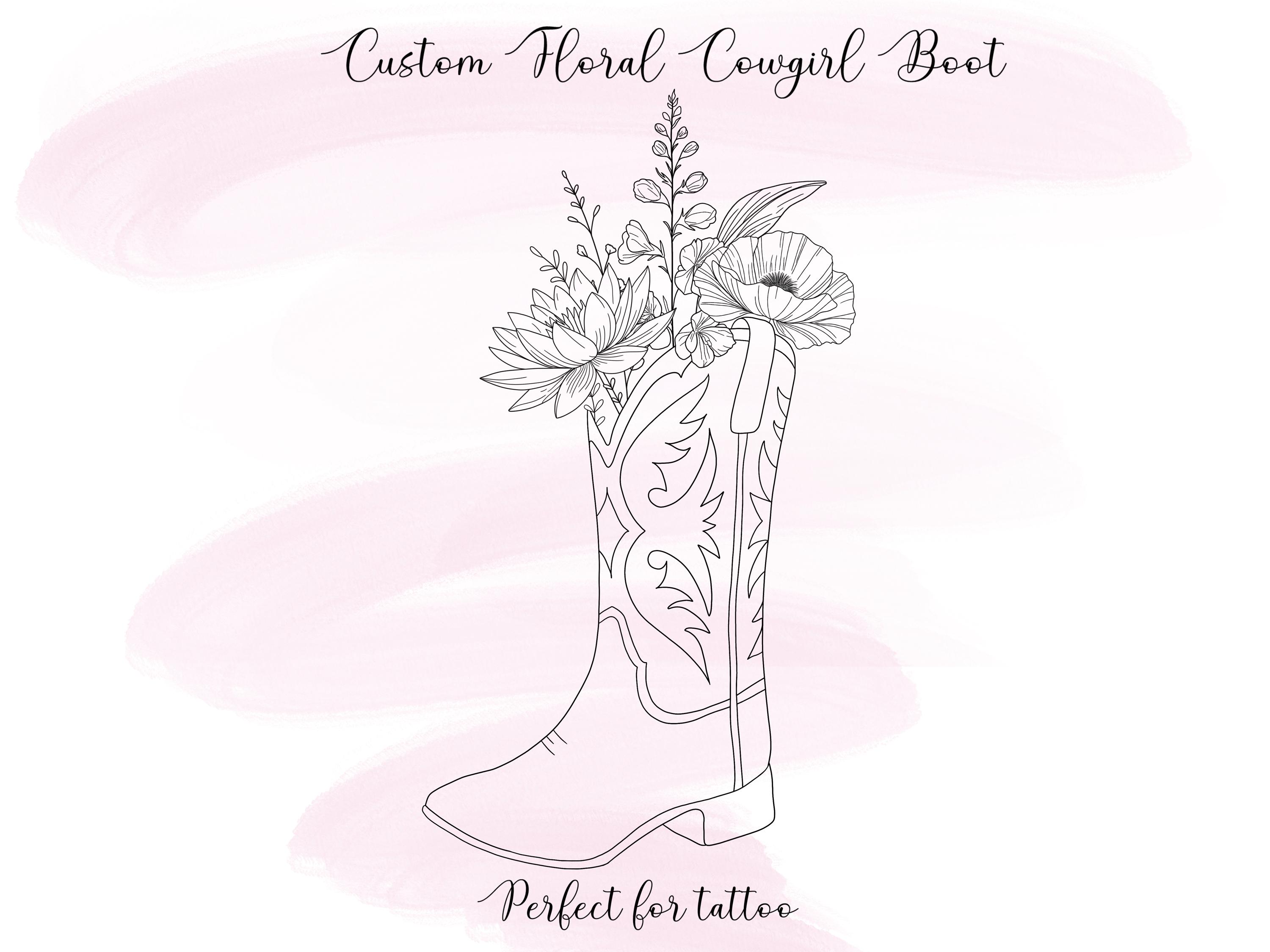 Fine Line Cowboy Boot Tattoo Meaning