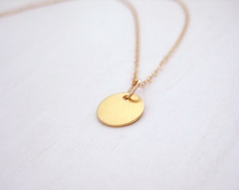 Goldpunkt Halskette, Goldkette Halskette, Tropfen Anhänger Halskette, Halskette für jeden Tag, Minimal Halskette, Goldkette Halskette, Runder Kreis Halskette