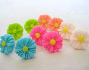 Orecchini a forma di fiore: orecchini in oro, orecchini a fiore in resina, orecchini a fiore rosa, orecchini a fiore, orecchini floreali, orecchini a margherita