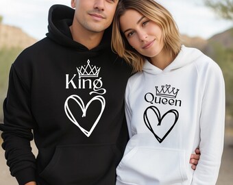 King & Queen hoodie, different colors