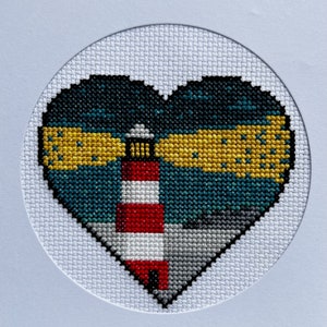 Nachtvuurtoren - Kit voor het maken van kruissteekkaarten