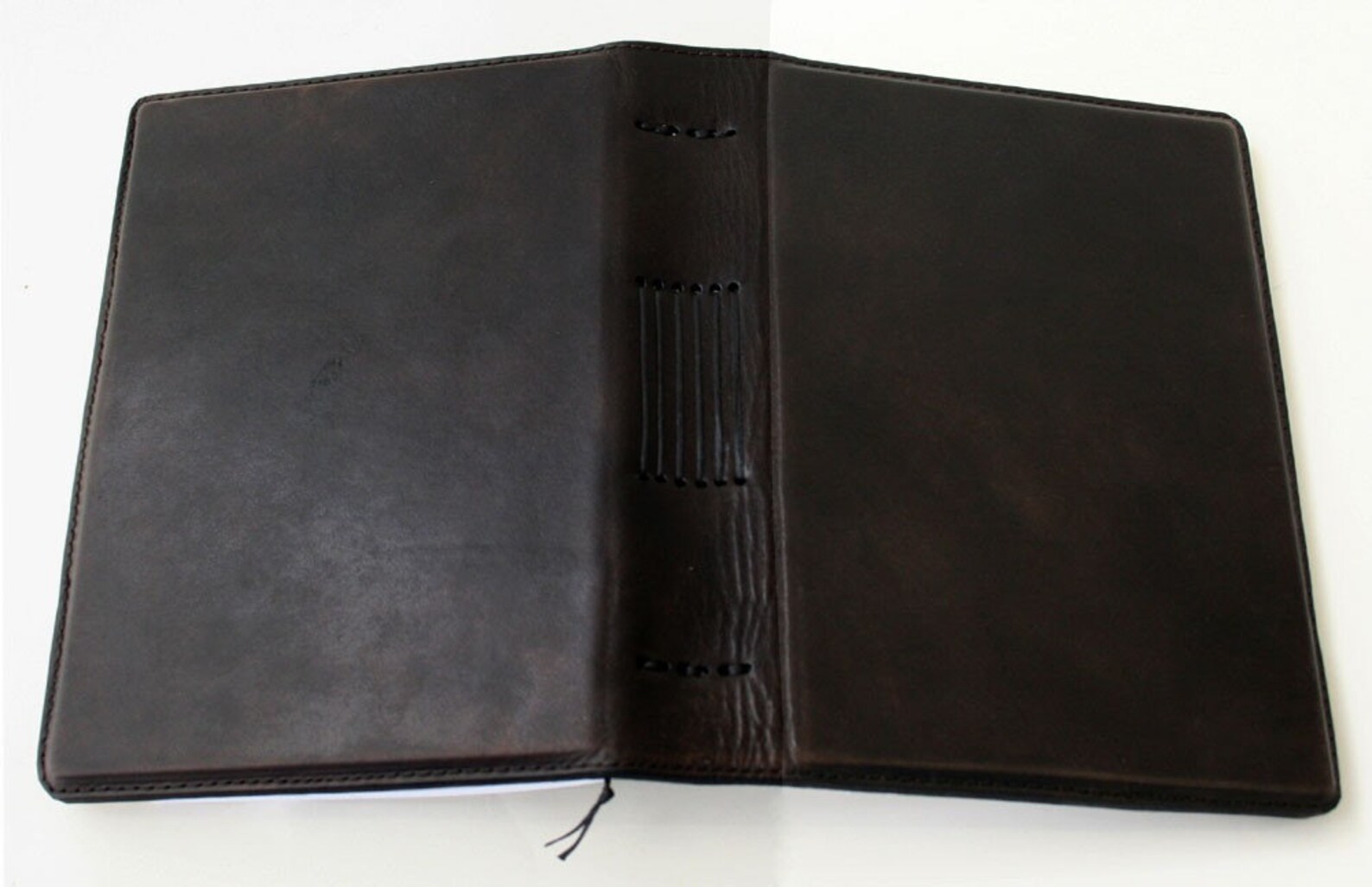 Black Leather Hardcover Journal with Lined Paper and Free Etsy