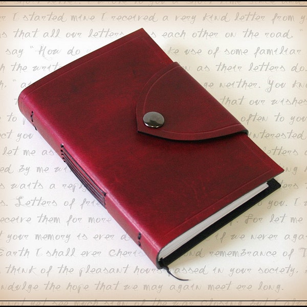 Ruby Red Leather Journal