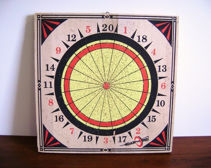 Vintage Wooden Game Board With Two Sides Etsy
