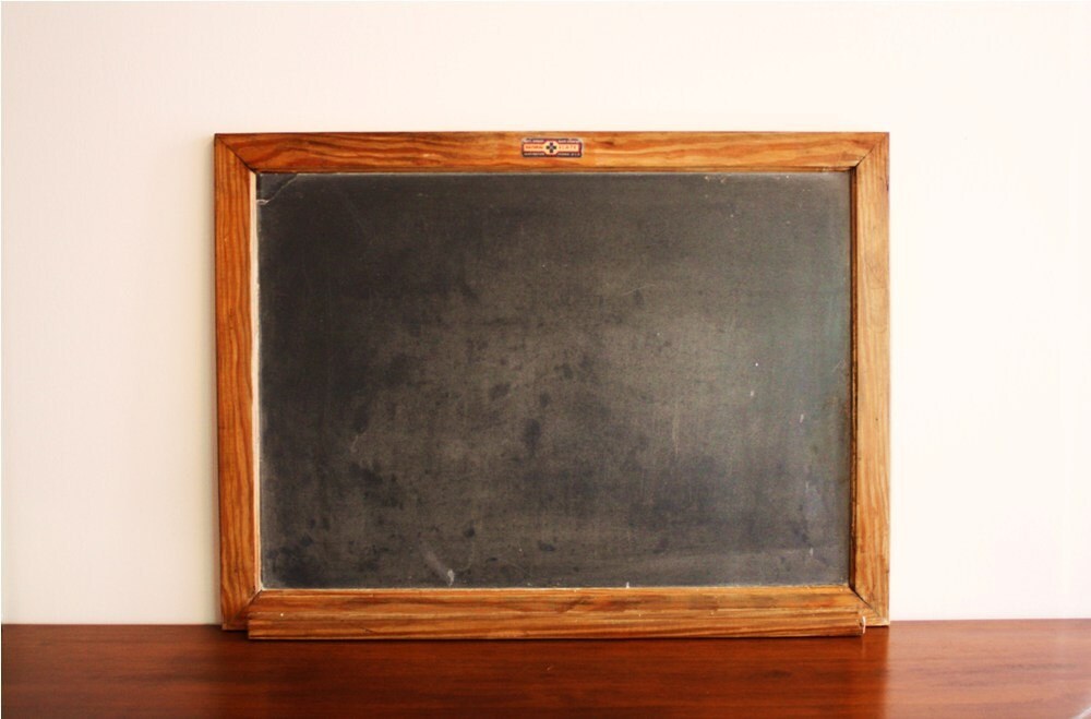 Vintage National School Slate Company slate chalkboard with | Etsy